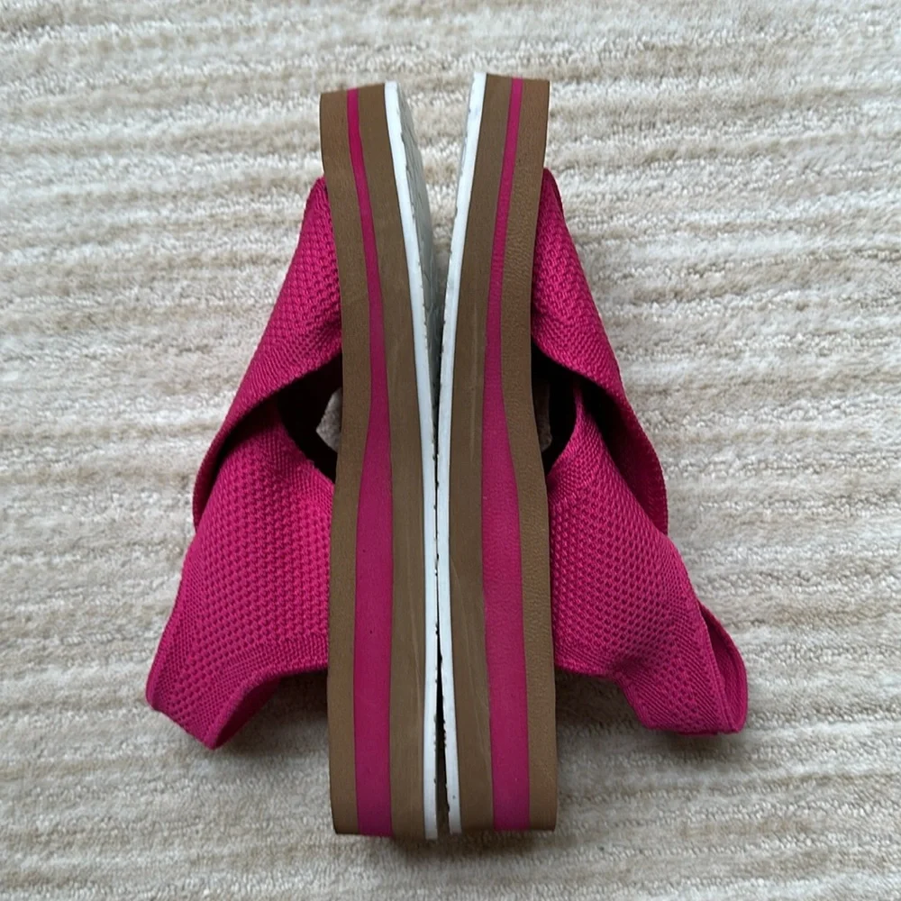 Yellow Box Miranda Knit Flatform Wedge Sandal SPORTYB™ Collection Pink Size 6.5 - Picture 8 of 17